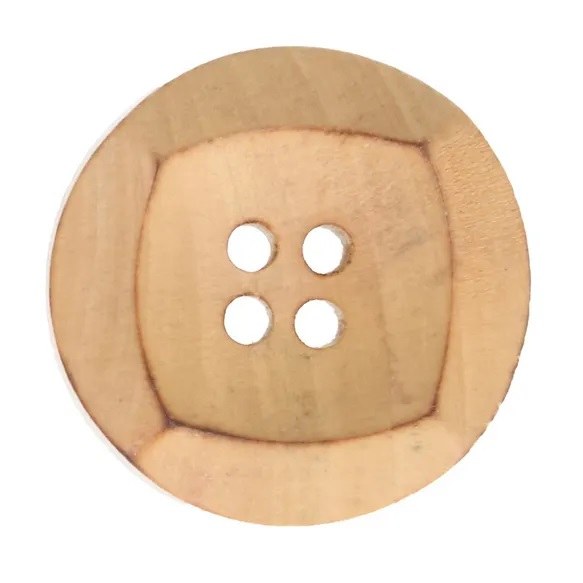 Button 22mm 4-hole wood