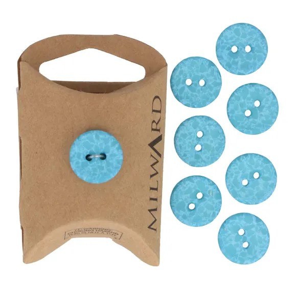 Buttons 15mm 8-pack Blue