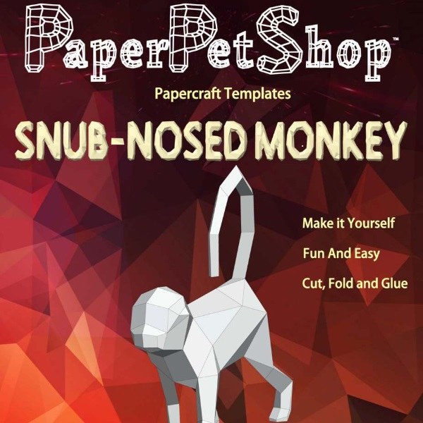 Paper pet kit Snub-nosed monke