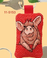 Keyring Cross Stitch Sow
