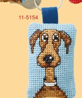 Keyring Cross Stitch Dog
