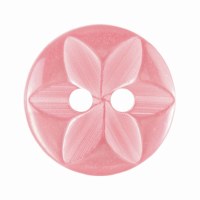 Button Star Round 14mm Pink