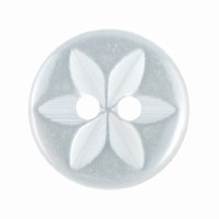 Button Star Round 14mm Lt Blue