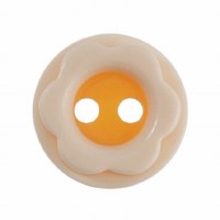 Button 10mm Flower Yellow