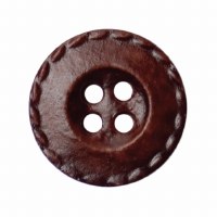 Button Round 15mm Dark Brown