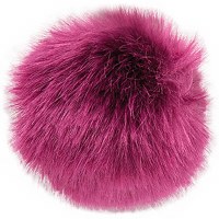 Rico Fake Fur Pompom 13cm Berr