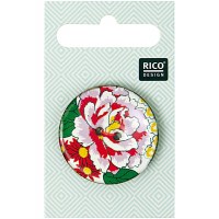 Rico Button 34mm Rose