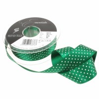 Ribbon Micro Dot Green 25mm