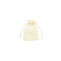 Gift Bag, Jute Dots 8x11 cm