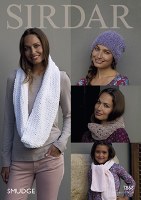 Sirdar 7868 Scarves in Smudg d