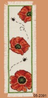 Permin Bookmark kit Poppies