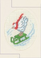 Permin Card kit Skating Hen