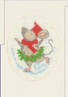 Permin Card kit Skating Mouse