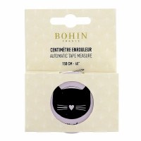 Bohin Tape Measure Cat Black