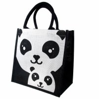 Jute Shopping Bag Panda