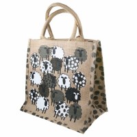 Jute Shopping Bag B/W Sheep