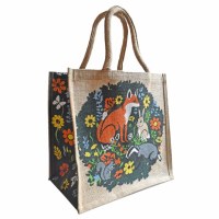 Jute Shopping Bag Woodland Ani
