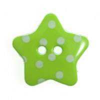 Button Spotty Star 18mm Green
