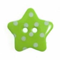 Button Spotty Star 18mm Greend