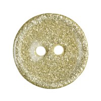 Button 15mm Glitter Yellow