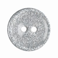 Button Glitter Silver 15mm