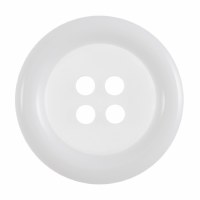 Button Col Rim 18mm White