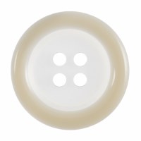 Button Col Rim 18mm Cream