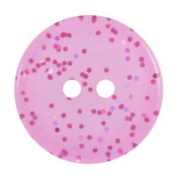 Button 15mm Glitter Pink