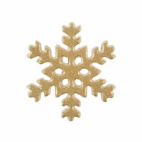 Button 18mm Snowflake Gold