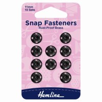 Snap Fasteners 11mm - Black