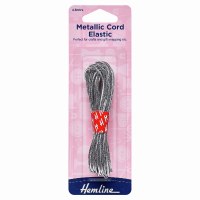 Metallic Cord Elastic Silver