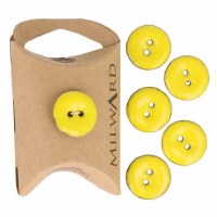 Buttons 18mm 6-pack Yellow