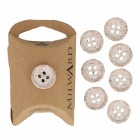 Buttons 15mm 8-pack Coco White