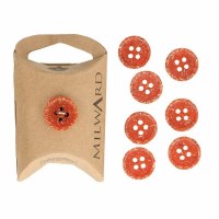 Button 15mm Coconut Red