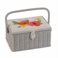 Sewing Basket Emb Wild Flowers