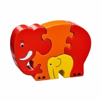 LK Jigsaw Red Elephant & Baby