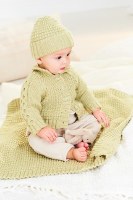 Stylecraft 10163 Cardi,hat,bla