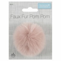 Pom Pom Faux Fur 6cm Lt Pink