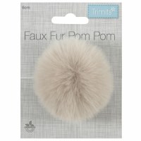 Pom Pom Faux Fur 6cm Natural