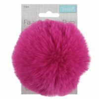 Pom Pom Faux Fur 11cm Cerise