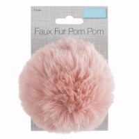 Pom Pom Faux Fur 11cm Lt Pink