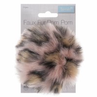 Pom Pom Faux Fur 11cm P Leopar