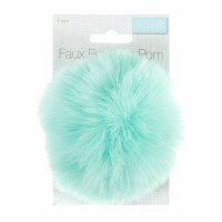 Pom Pom Faux Fur 11cm Turquois