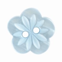 Button Flower 15mm Blue