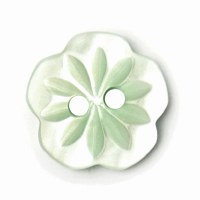 Button Flower 15mm Lt Green