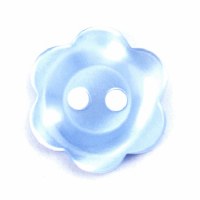 Button Flower 15mm Blue