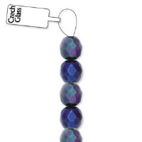 4mm Czech Glass Blue Iris