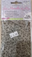 Iron-on Fabric 022 Brown Flowe