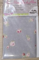 Iron-on Fabric 040 Rose on Gry