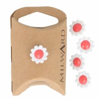 Button 14mm Flower Pink
